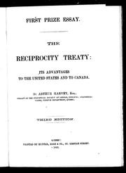 Cover of: The Reciprocity Treaty by Harvey, Arthur