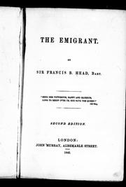 Cover of: The emigrant