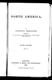 Cover of: North America | Anthony Trollope