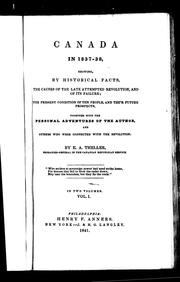 Canada in 1837-38 by E. A. Theller