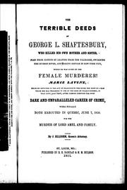 Cover of: The terrible deeds of George L. Shaftesbury by J. Elligen