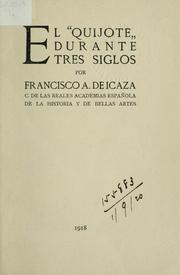 Cover of: El "Quijote" durante tres siglos by Francisco A. de Icaza
