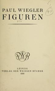 Cover of: Figuren by Paul Wiegler