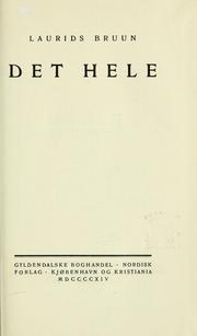 Cover of: Det hele