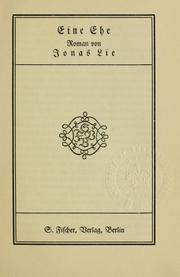 Cover of: Eine Ehe, Roman
