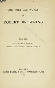 Cover of: Poetical works by Robert Browning