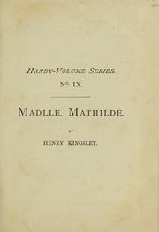 Cover of: Madlle by Henry Kingsley