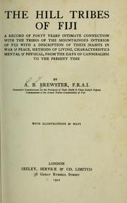 Cover of: The hill tribes of Fiji by Adolph Brewster Brewster
