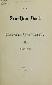 Cover of: The ten-year book of Cornell university ... by Cornell University