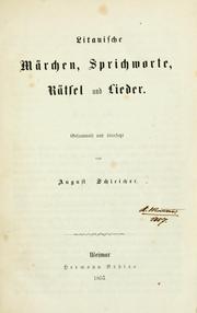 Cover of: Litauische Märchen, Sprichworte, Rätsel und Lieder