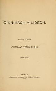 Cover of: O knihách a lidech