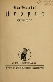 Cover of: Utopia: Gedichte