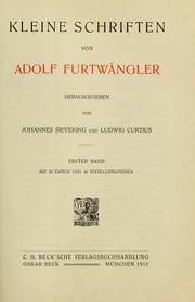 Cover of: Kleine Schriften