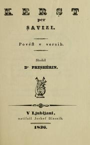 Cover of: Kerşt per Şavizi by France Prešeren