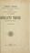 Cover of: Flebili parole pronunciate nel giorno di Domenica 6 Agosto 1883 dal Rabbino Isacco Giuseppe Cingoli sul feretro di Bonajuto Treves, maestro di musica in Vercelli