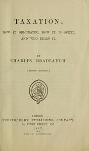 Taxation by Charles Bradlaugh