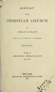 Cover of: History of the Christian church by Philip Schaff