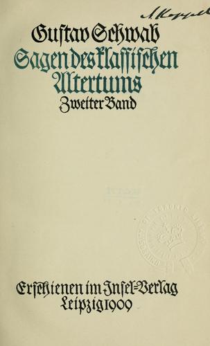Zweiter Band by Gustav Schwab
