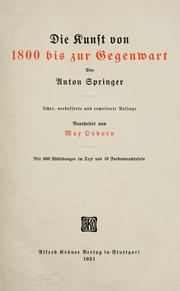 Cover of: Handbuch der Kunstgeschichte by Anton Heinrich Springer