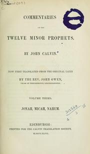 Cover of: Commentaries on the twelve Minor Prophets