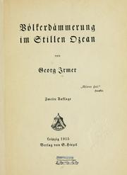 Cover of: Volkerdammerung im Stillen Ozean