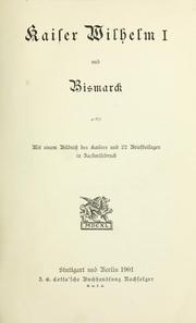 Cover of: Anhang zu den Gedanken und Erinnerungen von Otto Fürst von Bismarck by Horst Ernst Arminius Kohl