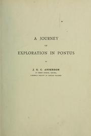 Cover of: A journey of exploration in Pontus