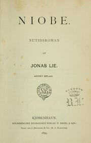 Cover of: Niobe by Jonas Lauritz Idemil Lie