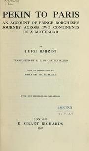 Cover of: Pekin to Paris by Luigi Barzini