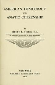 Cover of: American democracy and Asiatic citizenship