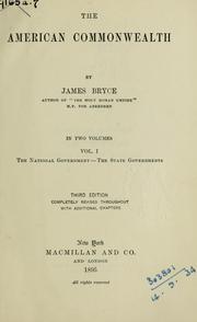 Cover of: The American Commonwealth by James Bryce