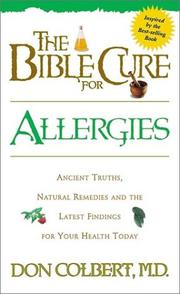 Cover of: The Bible cure for allergies