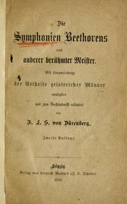 Die Symphonien Beethovens und anderer berühmter Meister by F. L. S. von Dürenberg