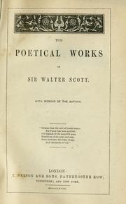 Cover of: Poetical works by Sir Walter Scott