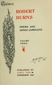 Cover of: Poems and songs complete by Robert Burns