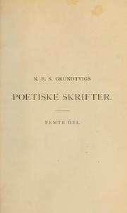 Cover of: N.F.S. Grundtvigs poetiske skrifter