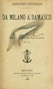 Cover of: Da Milano a Damasco by Antonio Stoppani
