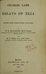 Cover of: Essays of Elia by Charles Lamb