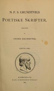 Cover of: N.F.S. Grundtvigs poetiske skrifter