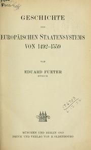 Cover of: Geschichte des europäischen Staatensystems von 1492-1559