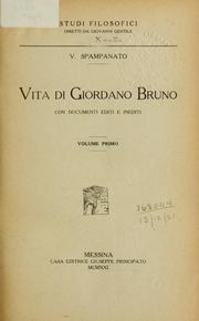 Cover of: Vita di Giordano Bruno by Vincenzo Spampanato