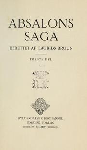 Cover of: Absalons saga by Laurids Bruun