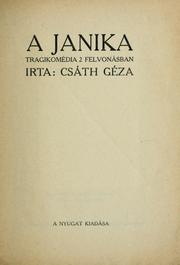 Cover of: A Janika: tragikomédia 2 felvonásban