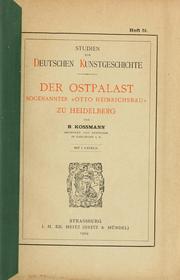 Cover of: Der Ostpalast sogenannter "Otto Heinrichsbau" zu Heidelberg