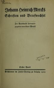 Cover of: Schriften und Briefwechsel