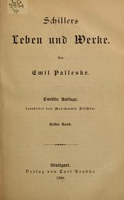 Cover of: Schillers Leben und Werke