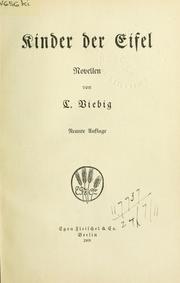 Cover of: Kinder der Eifel by Clara Viebig, Clara Viebig