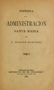 Cover of: Historia de la administracion Santa Maria