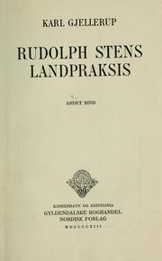 Cover of: Rudolph Stens landpraksis