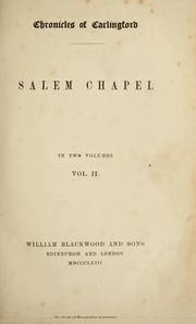 Cover of: Salem Chapel by Margaret Oliphant